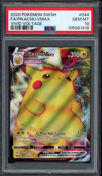 Pikachu VMAX PSA 10 - 44/185 - Vivid Voltage 2020 beschikbaar voor biedingen