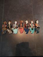 Aziatische beeldjes 7stuk hand gemaakt, Antiek en Kunst, Ophalen of Verzenden