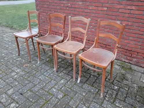 4 rustieke barstoelen, Antiek en Kunst, Antiek | Meubels | Stoelen en Sofa's, Ophalen