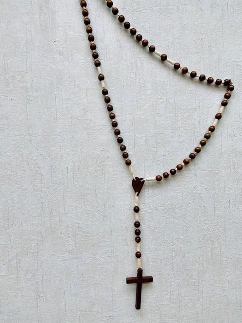 Grote houten Rozenkrans / Paternoster / Gebedssnoer., Antiek en Kunst, Antiek | Religieuze voorwerpen, Ophalen of Verzenden