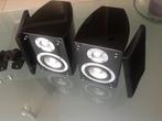 Haut-parleurs sonar noirs brillants AS 350, installation bid, TV, Hi-fi & Vidéo, Enceintes, Enlèvement ou Envoi