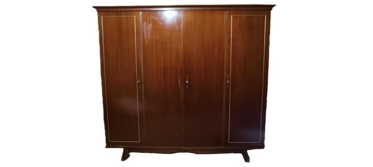 MOOIE VINTAGE KLEERKAST HOUT, Huis en Inrichting, Kasten | Kleerkasten, Gebruikt, 150 tot 200 cm, 150 tot 200 cm, 50 tot 75 cm
