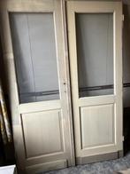 Oude massieve deuren, 2 met glas en 3 vollle met panelen, Ophalen, Gebruikt, Minder dan 80 cm, Binnendeur