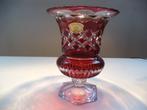VSL vase Val-Saint-Lambert cristal doublé rouge taillé, Enlèvement