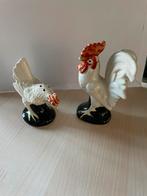 Poivre et sel( Poule et son coq ) en porcelaine ancienne, Collections, Comme neuf, Animal