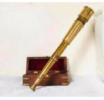 Vintage Antiek scheeps Telescoop 20e eeuw messing Longue-vue, Ophalen of Verzenden, Zo goed als nieuw