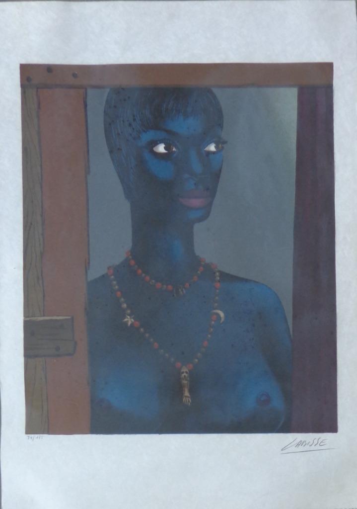 FELIX LABISSE / NAAKTE VROUW / KLEURLITHO / 99x76cm / KADER, Antiek en Kunst, Kunst | Litho's en Zeefdrukken, Ophalen