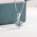 Nieuwe ketting met moissaniet 1 karaat, Verzenden, Nieuw, Wit, Met edelsteen