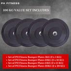 75KG Olympische Bumper Plates 50mm - Halterschijven, Sport en Fitness, Fitnessmaterialen, Ophalen of Verzenden, Nieuw, Rug, Halterschijven