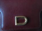 DELVAUX Nieuwe Bordeaux portemonnee met logo, Verzenden