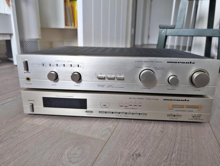 Marantz MP225 versterker + ST525 tuner - vintage 1982, Audio, Tv en Foto, Stereoketens, Gebruikt, Tuner of Radio, Overige merken