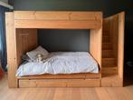 Lit superposé en bois échafaudé avec lit d'appoint gigogne, Maison & Meubles, Chambre à coucher | Lits superposés & Lits mezzanines