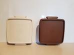 Tupperware vierkante dozen; samen €5, Enlèvement ou Envoi, Utilisé, Brun, Récipient ou Bol