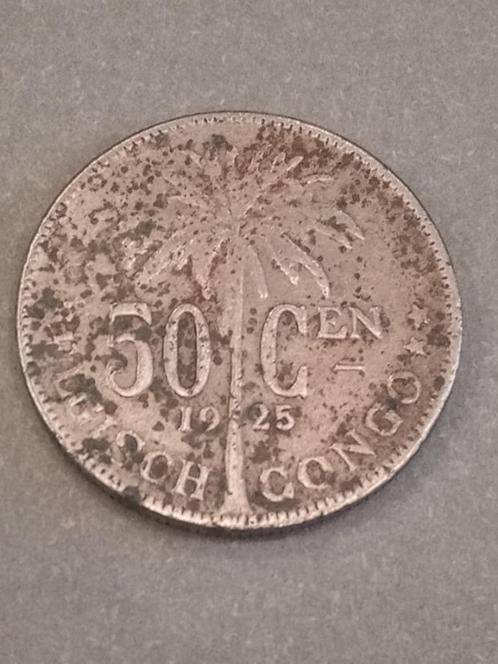 BELGISCH CONGO 50 Centiemen 1925 Vlaams, Postzegels en Munten, Munten | Afrika, Losse munt, Overige landen, Ophalen of Verzenden