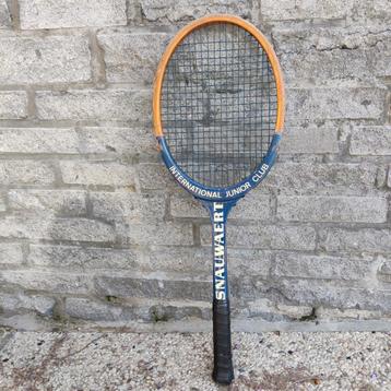 houten vintage tennis racket 
