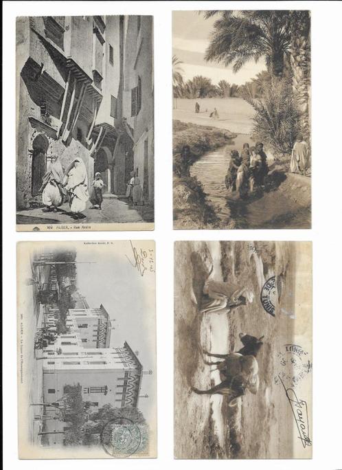 Ansichtkaarten Algerie - 4 stuks - oud., Verzamelen, Postkaarten | Buitenland, Gelopen, Buiten Europa, Voor 1920, Ophalen of Verzenden