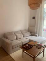 Beige zetel met zithoek, Huis en Inrichting, Ophalen, Zo goed als nieuw