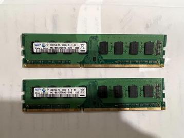 2x 2GB (4GB) DDR3 1333MHz (desktop), Informatique & Logiciels, DDR3, Enlèvement, Utilisé, Desktop