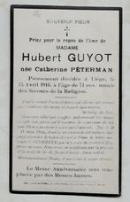 Bidprentje mad. Hubert Guyot, Verzamelen, Bidprentjes en Rouwkaarten, Ophalen of Verzenden, Bidprentje