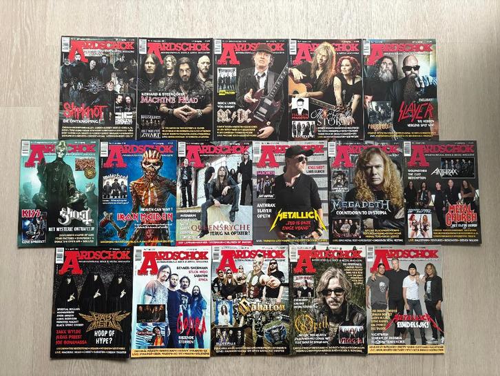 Aardschok 16 tijdschriften Rock & Metal, Livres, Journaux & Revues, Utilisé, Musique, Cinéma ou TV, Enlèvement ou Envoi