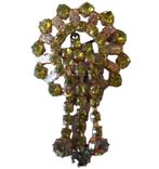 vintage groene strass bloemenbroche, Bloemenbroche, Ophalen of Verzenden, Zo goed als nieuw, Retrohouse@pandora.be