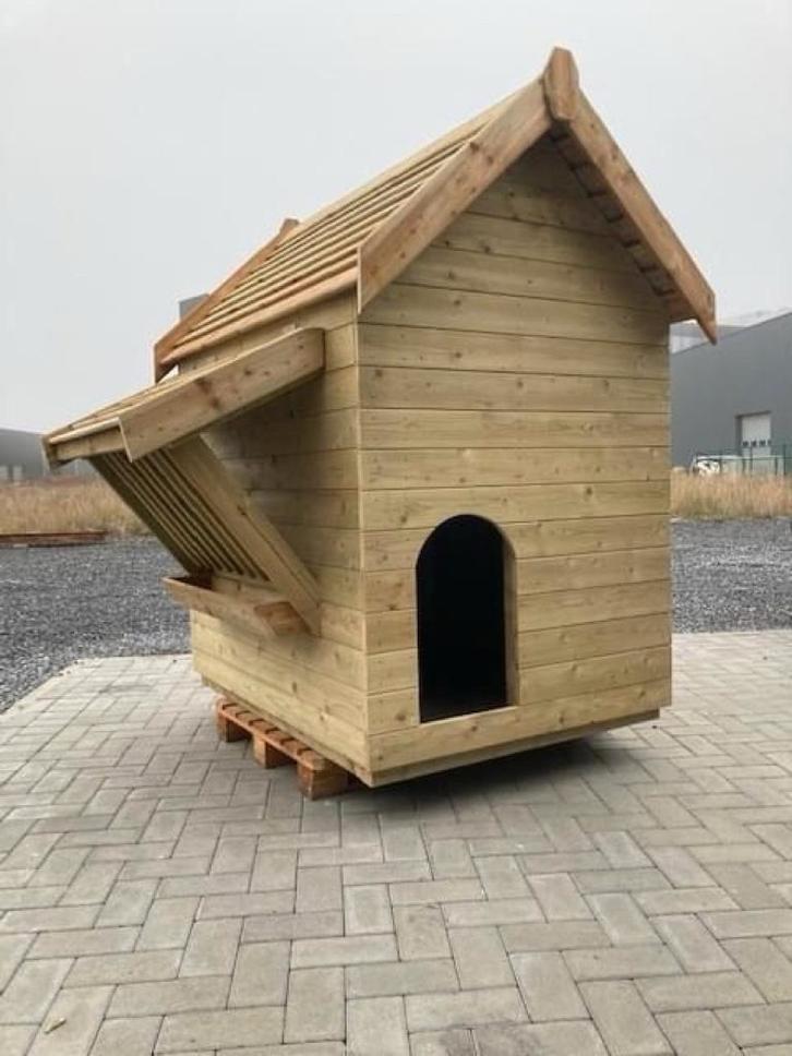 Geitenhok Zander Met Hooiruif, Dieren en Toebehoren, Pluimvee | Toebehoren, Nieuw, Ophalen of Verzenden