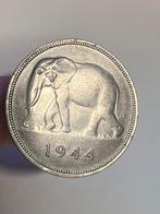 Congo 50 FR 1944 België, Zilver, Ophalen of Verzenden, Losse munt, Zilver