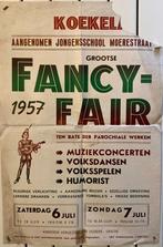 Retro affiche 1957 : Fancy Fair Koekelare, Verzamelen, Posters, Ophalen of Verzenden, Gebruikt