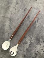 Couverts à salade (moderniste), Maison & Meubles, Enlèvement ou Envoi, Comme neuf, Inox ou Chrome, Ensemble de couverts