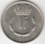 Luxembourg : 1 Franc 1980 KM#55 Réf 12419, Envoi, Monnaie en vrac, Autres pays