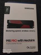 SAMSUNG 990 PRO 1TB Heatsink PCIe 4.0 NVMe M.2 SSD, Informatique & Logiciels, Disques durs, Enlèvement ou Envoi, Comme neuf, SSD