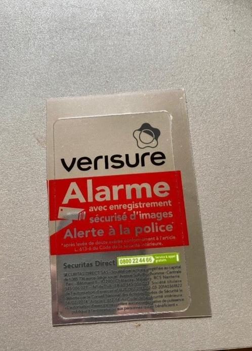 Verisure alarme autocollant, Verzamelen, Stickers, Nieuw, Overige typen, Ophalen of Verzenden