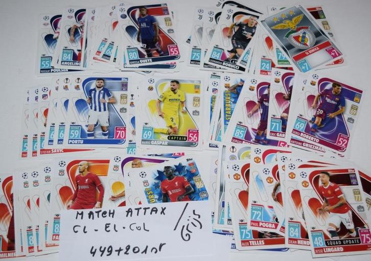 Topps Match Attax CL - EL - CoL / 650 kaarten / Grijs, Verzamelen, Sportartikelen en Voetbal, Nieuw, Poster, Plaatje of Sticker