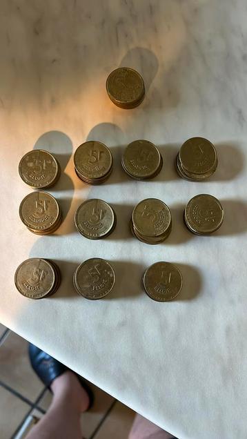 53X 5 baudouin et 6X 5 francs Albert II beschikbaar voor biedingen