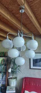 Vintage bollenlamp, Huis en Inrichting, Lampen | Plafondlampen, Gebruikt, Retro, Ophalen, Glas