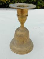 Antieke kleine bel en kandelaar, Antiek en Kunst, Antiek | Brons en Koper, Ophalen of Verzenden, Koper