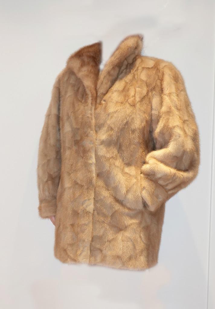 BONTJAS IN ECHTE NERTS, Kleding | Dames, Jassen | Winter, Zo goed als nieuw, Maat 38/40 (M), Beige, Ophalen of Verzenden