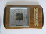 Art Deco houten weerstation / barometer lunetterie Roothaert, Ophalen of Verzenden