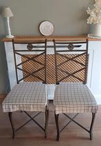 Stoelen (6st) ijzer, Huis en Inrichting, Stoelen, Ophalen, Gebruikt, Bruin, Antiek/landelijk