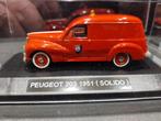 BRANDWEER auto - PEUGEOT 203 - 1951, Hobby en Vrije tijd, Modelauto's | 1:43, Ophalen of Verzenden, Zo goed als nieuw, Auto