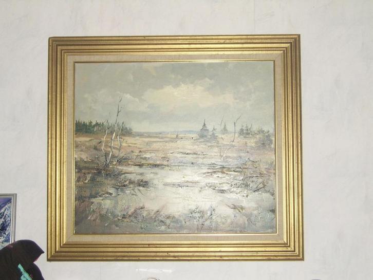 3 beaux tableaux sur toile signés, Antiek en Kunst, Kunst | Schilderijen | Klassiek, Ophalen