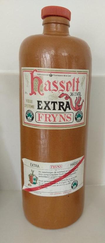 Vintage Fryns Hasselt oude jenever stenen fles 2 l