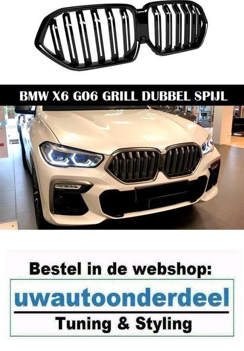 Grill Nieren Dubbele Spijl Zwart Voor Bmw X6 G06, Auto diversen, Tuning en Styling, Verzenden