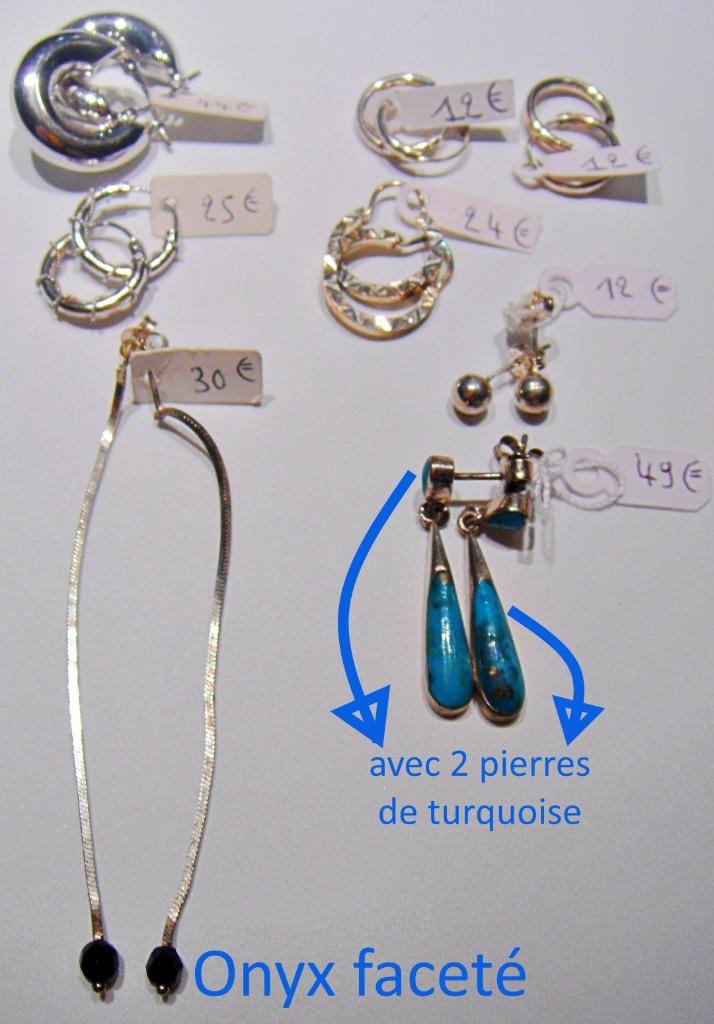 Boucles d'oreille / créoles argent avec/sans pierre NEUVES, Bijoux, Sacs & Beauté, Boucles d'oreilles, Neuf, Argent, Argent, Avec pierre précieuse