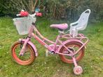 Meisjesfiets compleet met zijwieltjes en accessoires, Fietsen en Brommers, Ophalen, 14 inch of minder, Popal, Handrem