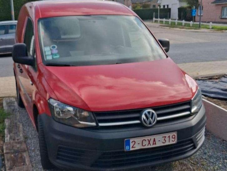 volkswagen caddy minicamper, Auto's, Volkswagen, Particulier, Caddy Combi, Trekhaak, Benzine, Handgeschakeld, Rood, Zwart, Stof