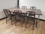 Vergadertafel 200 x 100cm (Antraciet eiken), Huis en Inrichting, Zitzakken, Ophalen