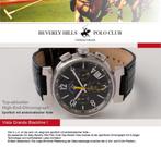 Chronograph Polo Club Vista Grande Blackline 1 Beverly Hills, Autres marques, Enlèvement ou Envoi, Cuir, Acier