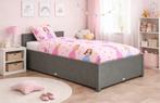 BOPITA bed 90x200 cm grey met lade, Sommier à lattes, Enlèvement, 180 cm ou plus, 85 à 100 cm