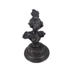 Kleine bronzen buste uit het einde van de 19e eeuw op kopere, Antiek en Kunst, Ophalen of Verzenden, Brons